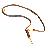 Multipurpose Leather Collie Leash for Training, Walking and Patrolling