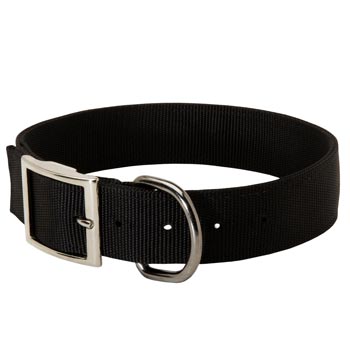 Nylon Collie Collar with Adjustable Steel Nickel Plated Buckle