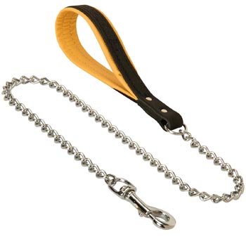 Multipurpose Leather Chain Collie Leash