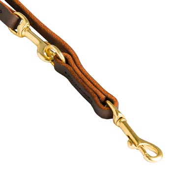 Leather Collie Leash with Rustproof Hardware