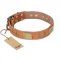 "The Middle Ages" FDT Artisan Handcrafted Tan Leather Collie Collar