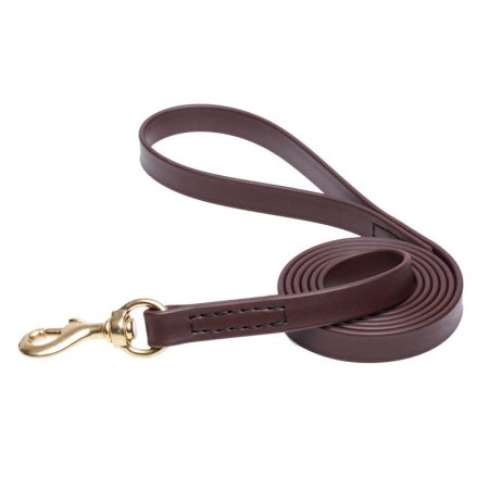 Brown Waterproof Collie Leash Made of Biothane