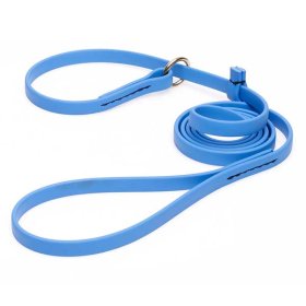 Solid Blue Biothane Collie Leash and Collar Combo