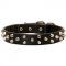 Fancy Design Leather Collie Collar with Nickel Pyramids