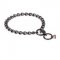 "Fur Protector" Black Stainless Steel Collie Choke Collar - 1/6 inch (4 mm) wire diameter