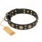 "Baroque Chic" FDT Artisan Studded Black Leather Collie Collar