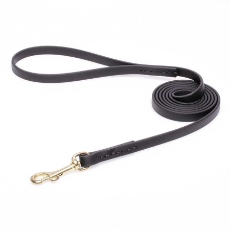 Black Biothane Collie Leash for Walking, Tracking