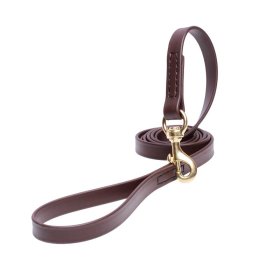 Brown Waterproof Collie Leash Made of Biothane