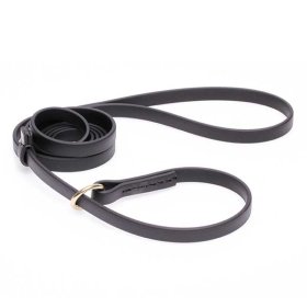 Black Biothane Collie Leash and Collar Combo