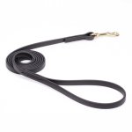Black Biothane Collie Leash for Walking, Tracking