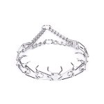 "No Pulling" Herm Sprenger Chrome Plated Prong Steel Pinch Collar - 1/8 (3 mm) Wire Gauge