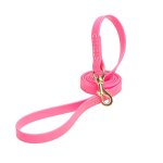 Pink Waterproof Collie Leash Made of Biothane