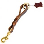 Short Leather Collie Leash (Pull Tab Leash)