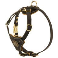 Tracking and Walking Leather Collie Harness for Puppies