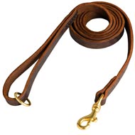 Stitched Leather Collie Leash for Training and Walking