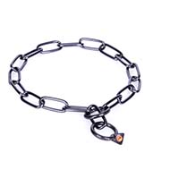 "Under Control" Herm Sprenger Black Stainless Steel Chain Collie Collar