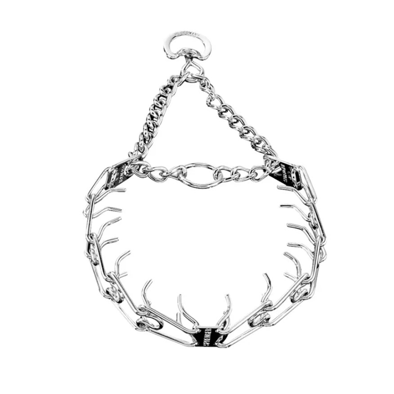 Chrome Plated Prong Collar with Swivel (3.25 mm x 23 inches) Herm Sprenger - Click Image to Close