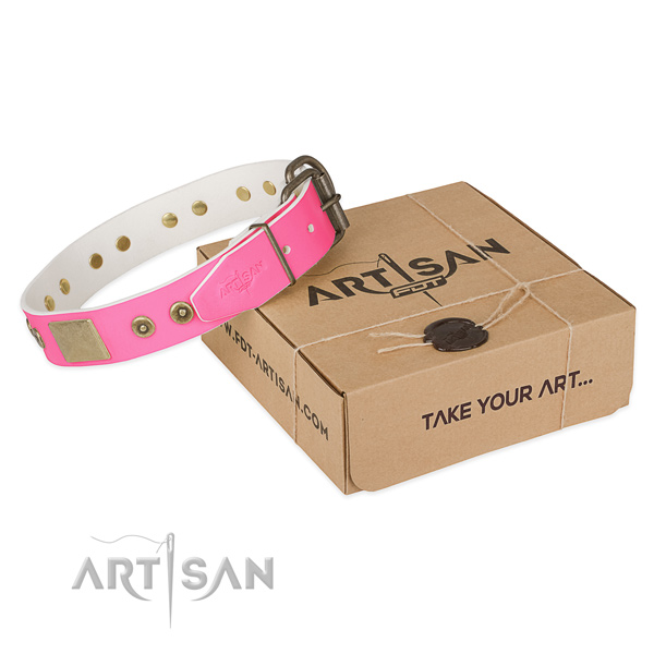 Strong buckle on dog collar for comfy wearing