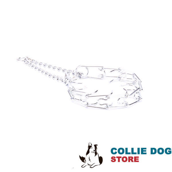 Chrome plated pinch collar for poorly behaved pets