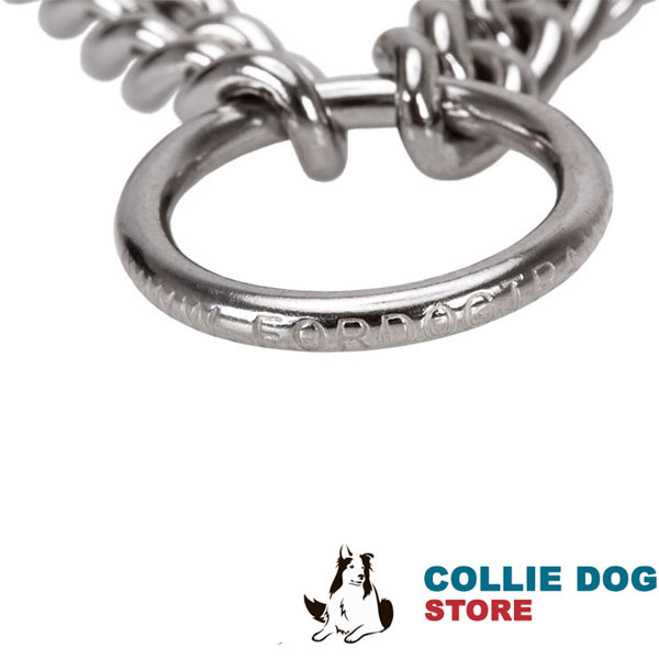 Top quality chrome plated steel prong collar for badly behaved dogs