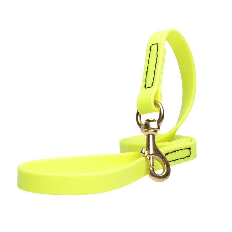 Yellow Waterproof Collie Leash Made of Biothane