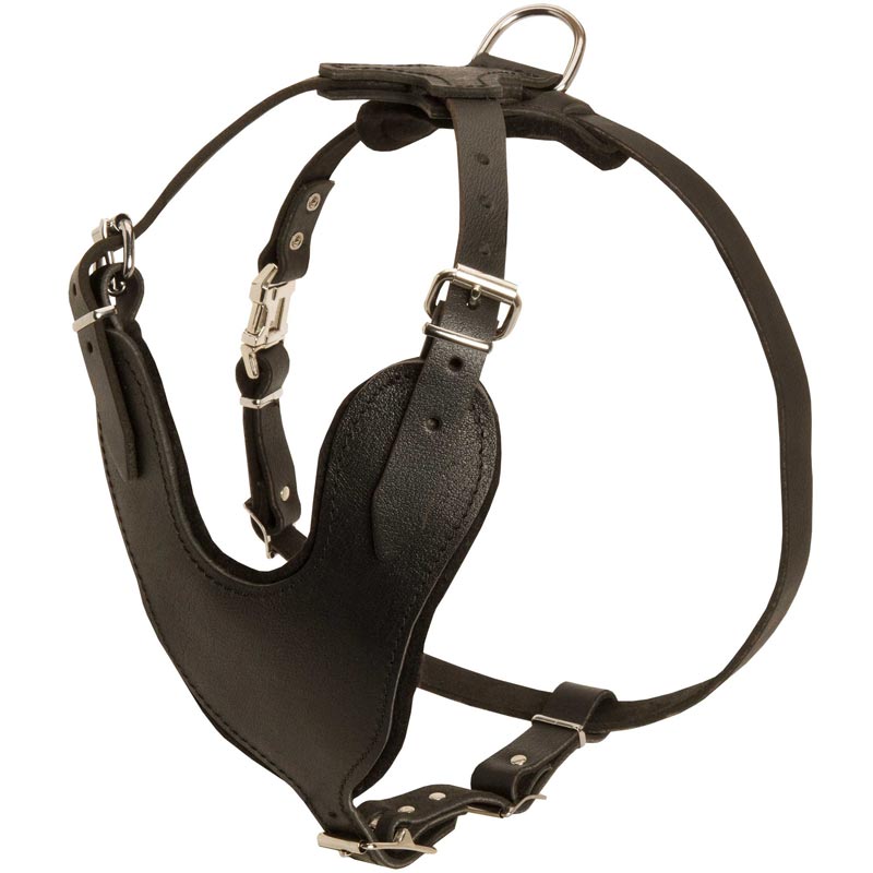 Adjustable Leather Collie Harness for Attack / Agitation Training