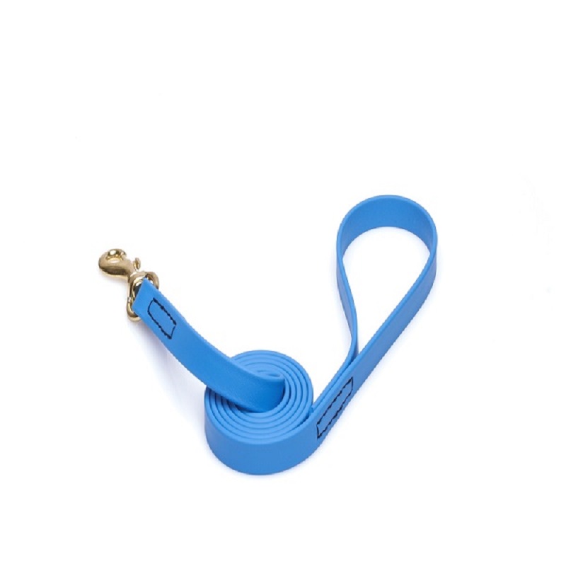 Blue Waterproof Collie Leash Made of Biothane