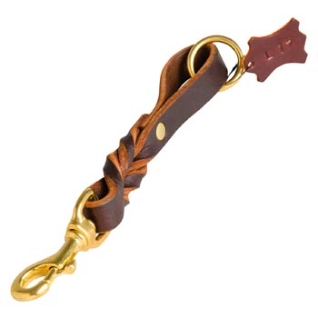 Leather Braided Collie Pull Tab for Daily walking