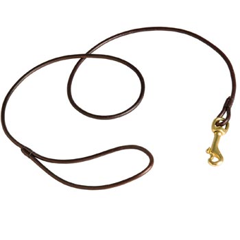 Round Leather Collie Leash for Dog Show